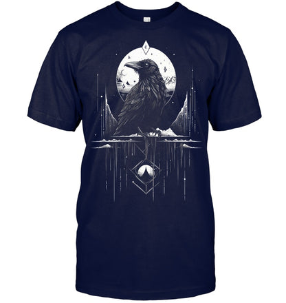 Raven Crow Dark Bird Witchcraft Omens Midnight T Shirt