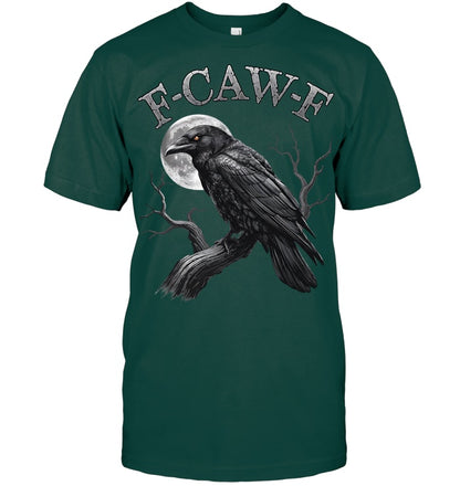 Black Crow, F Caw F Funny Black Bird moon Gothic Adult Humor T Shirt