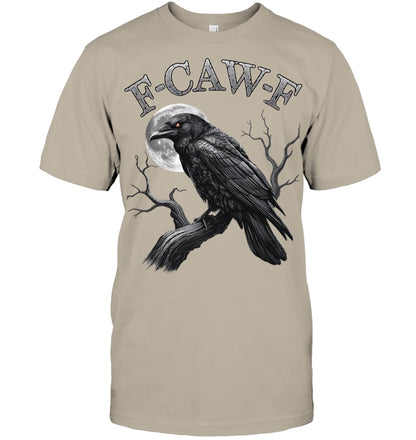 Black Crow, F Caw F Funny Black Bird moon Gothic Adult Humor T Shirt