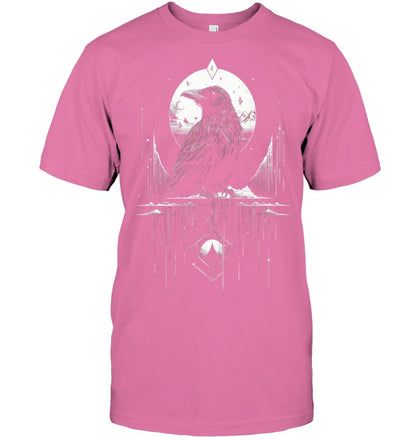 Raven Crow Dark Bird Witchcraft Omens Midnight T Shirt