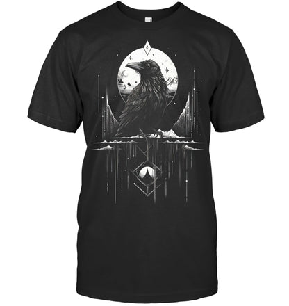Raven Crow Dark Bird Witchcraft Omens Midnight T Shirt