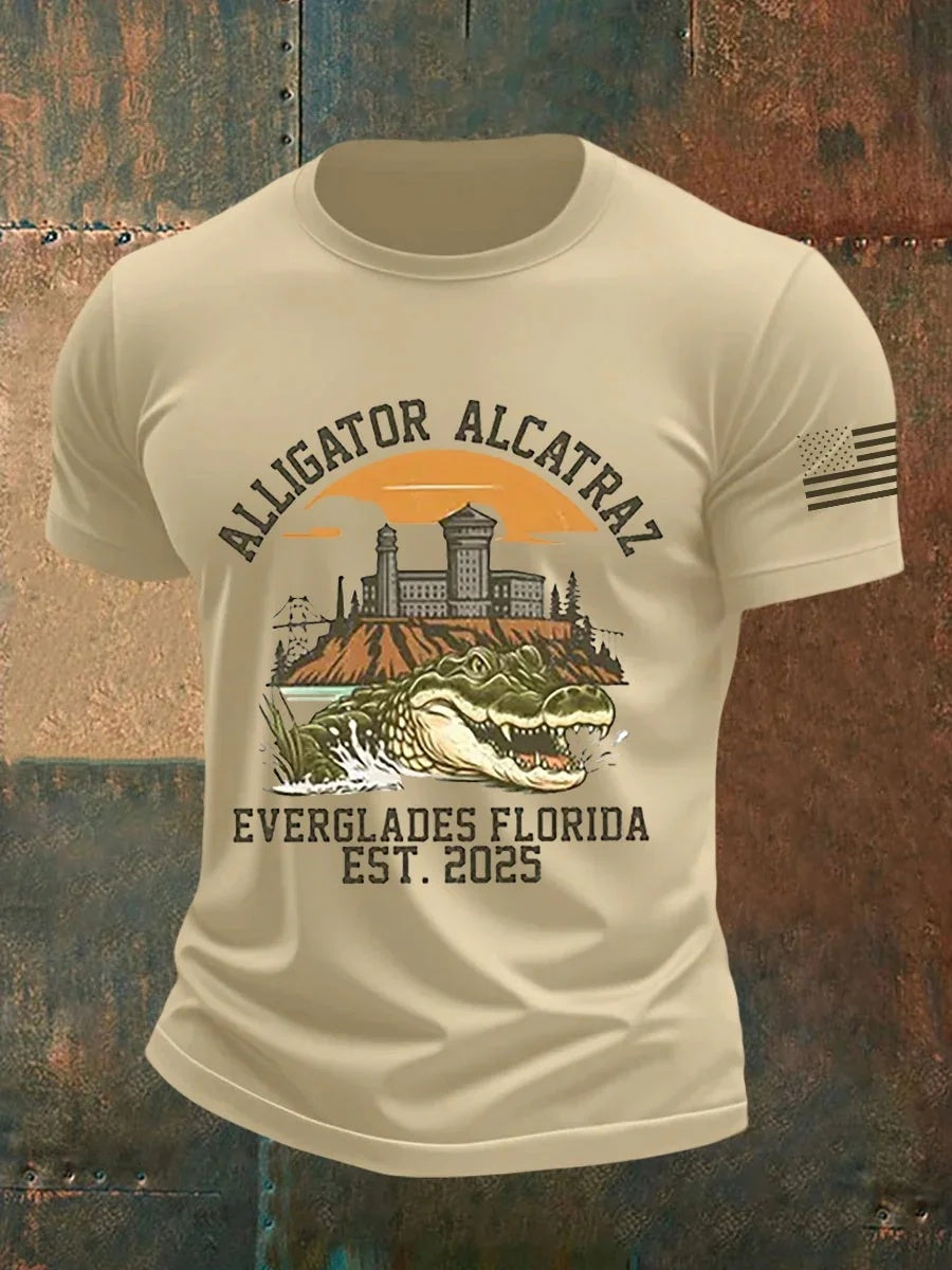 Alligator Alcatraz Funny Florida Everglades T-shirt