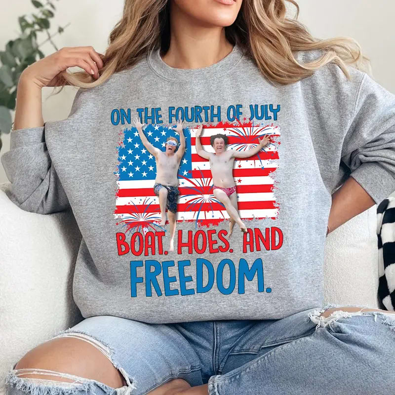 On The Fourth Of July Boats Hoes And Freedom Parody Step Brothers  Shirt