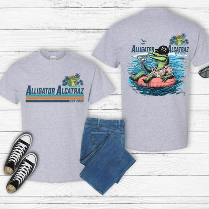 Alligator Alcatraz Funny Florida Everglades Dark Humor Shirt