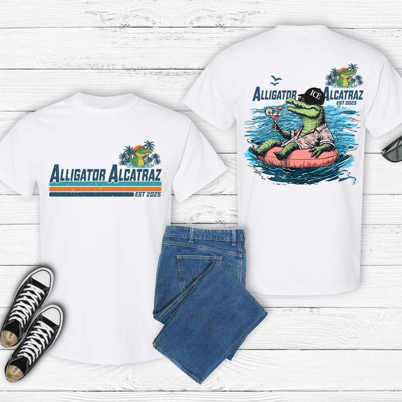 Alligator Alcatraz Funny Florida Everglades Dark Humor Shirt