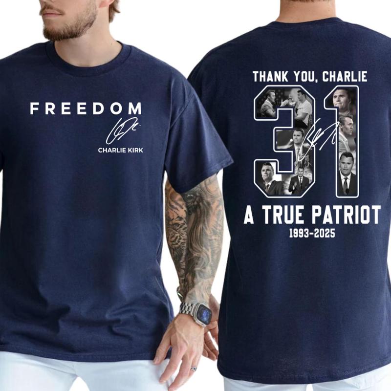Freedom Charlie Kirk 2 Sided T-shirt