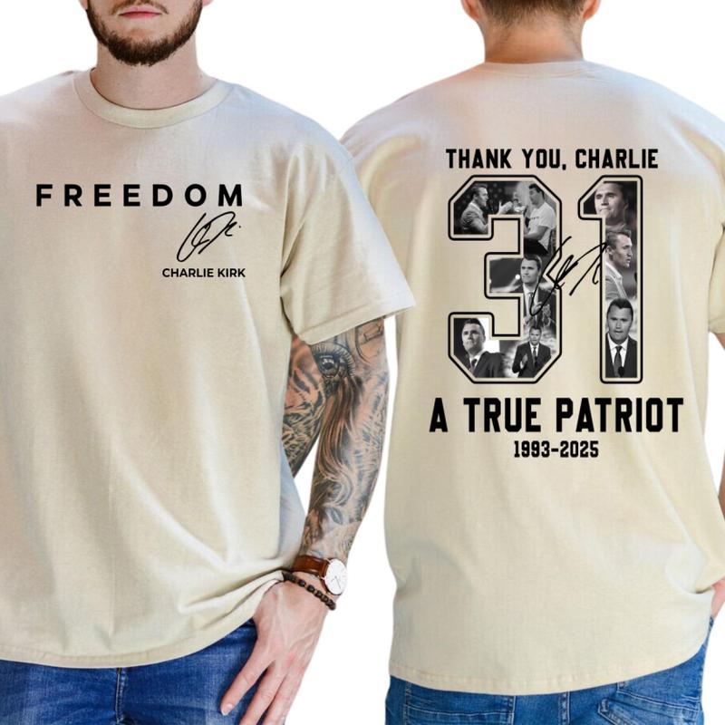 Freedom Charlie Kirk 2 Sided T-shirt