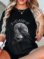 Black Crow, F Caw F Funny Black Bird T Shirt