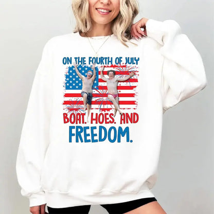 On The Fourth Of July Boats Hoes And Freedom Parody Step Brothers  Shirt