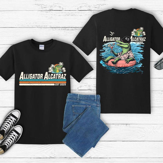Alligator Alcatraz Funny Florida Everglades Dark Humor Shirt