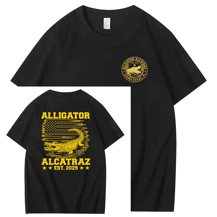 Alligator Alcatraz Funny Florida Everglades Dark Humor Te