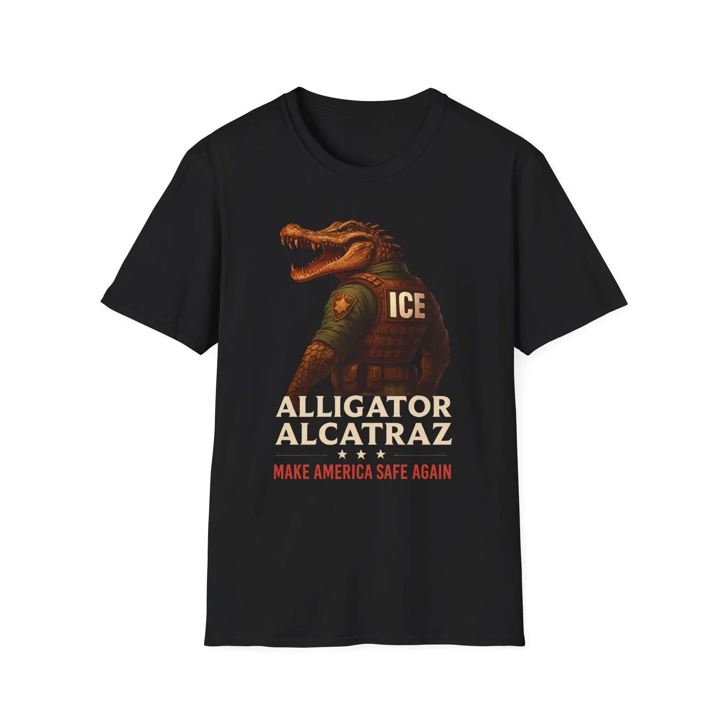 Alligator Alcatraz Funny Florida Everglades Dark Humor ICE Tee