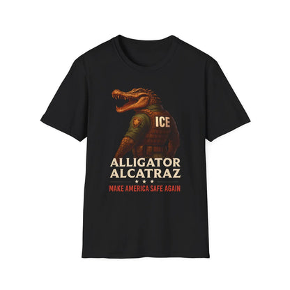 Alligator Alcatraz Funny Florida Everglades Dark Humor ICE Tee