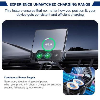 GADGETSTE® FLEXICHARGE PRO - 15W AUTO-ALIGN WIRELESS CAR CHARGER AND MOUNT