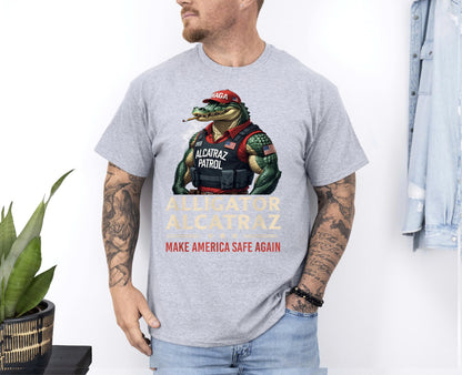 Alligator Alcatraz Funny Florida Everglades Dark Humor Maga Tee