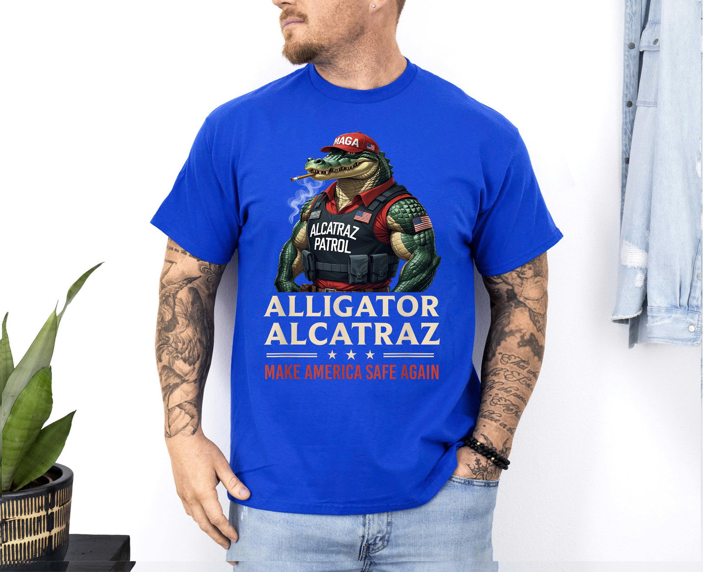 Alligator Alcatraz Funny Florida Everglades Dark Humor Maga Tee