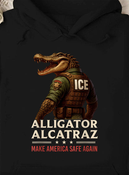Alligator Alcatraz Funny Florida Everglades Dark Humor Tee